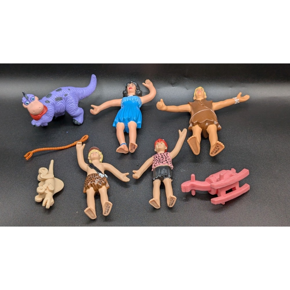 1993 Mattel  The Flinstones Movie Bendables Figure Lot Of 5 with Accessories